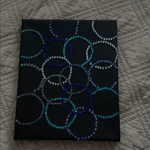 Black Canvas with Colorful Gem Circles